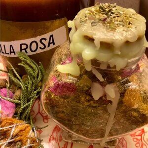 Love intention meditation jar handmade wax herbs handmade handcrafted 💖